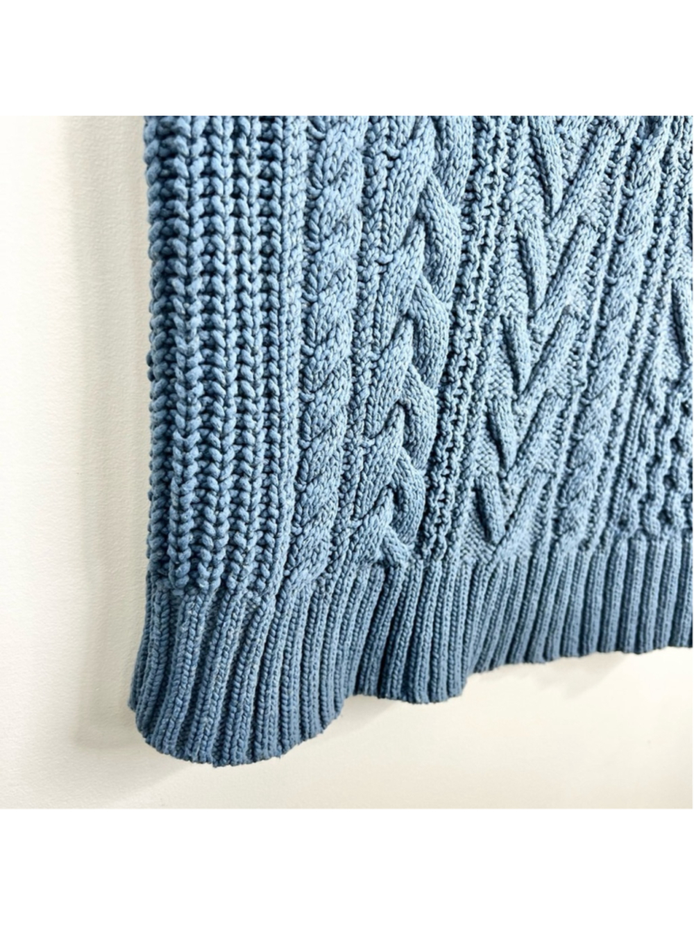Tomorrowland Japan wool blend chunky cable knit oversized SAMPLE sweater vest S - Picture 13 of 16